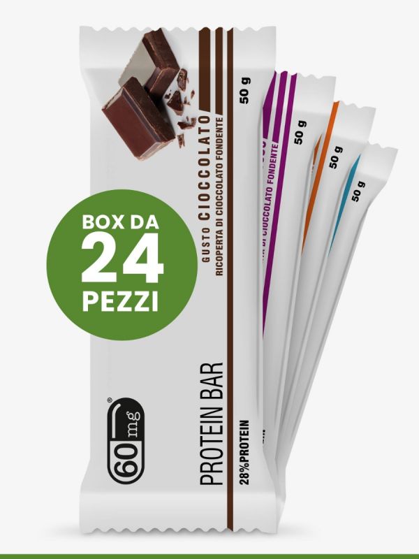 Box Protein Bar 24 pezzi gusti assortiti 60mg
